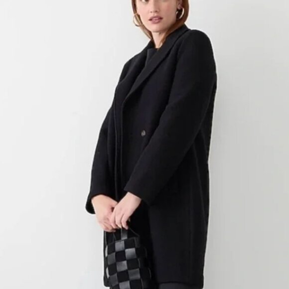 J.Crew Daphne Coat in Italian Boiled Wool Black Size 0P - Picture 7 of 7